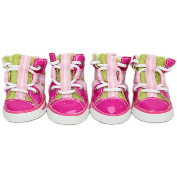 Parisian Pet Dog Sneakers - Pink and Lime
