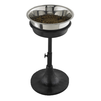 Barstool Adjustable Dog Diner - Single Bowl