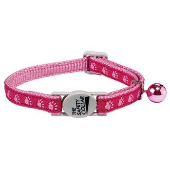 Casual Kitty Two Tone Pawprint Cat Collar - Pink