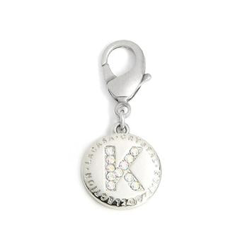 Crystal A to Z Initial Pendant by Pinkaholic - Clear