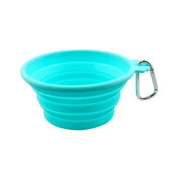 FFD Pet Silicone Collapsible Dog Travel Bowl - Teal