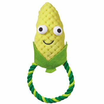 Grriggles Happy Veggies Rope Tug Dog Toy - Corn