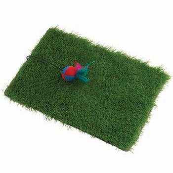 KittyRageous Turfscratcher Cat Toy with Feather Ball