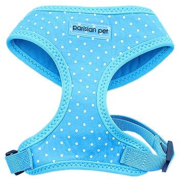 Parisian Pet Polka Dot Freedom Dog Harness - Blue