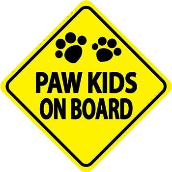 Paw Kids on Board Car Window Decal