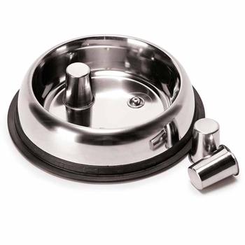 ProSelect Stainless Steel Slow Feed Dog Bowl