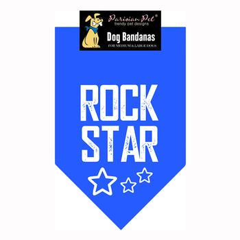 Rock Star Dog Bandana - Blue