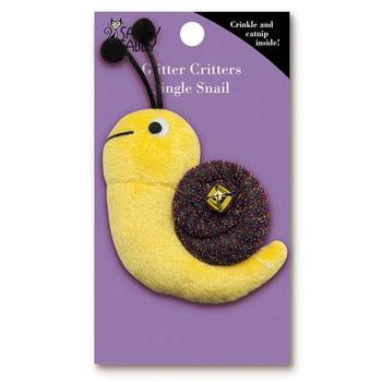 Savvy Tabby Glitter Critters Cat Toy - Snail