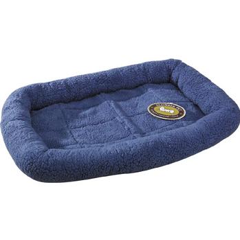 Slumber Pet Sherpa Crate Bed - Slate Blue
