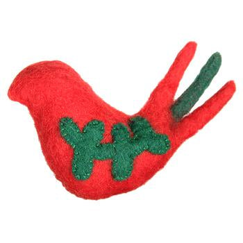Wooly Wonks Holiday Cat Toy - Partridge Bird