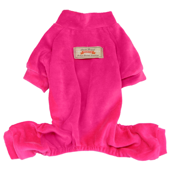 Velour Dog Pajamas by Dobaz - Hot Pink