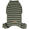 Dobaz Olive Striped Dog Jumpsuit