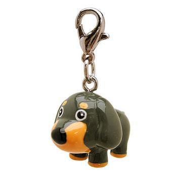 3-D Gray Long Ears Dog Collar Charm by Klippo