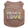 Peace Love Dog Tank by Parisian Pet - Brown