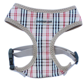 Parisian Pet Freedom Dog Harness - Tan Plaid