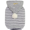 Dobaz Striped Pompom Dog Hoodie - Gray