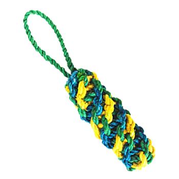 ABACA-DABRA DNA Dog Toy from WaLk-e-Woo - Green/Blue/Yellow