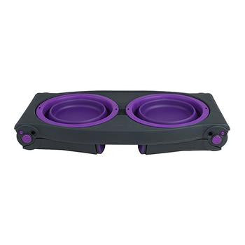 Adjustable Pet Feeder by Popware - Purple - 4 Pet Supply