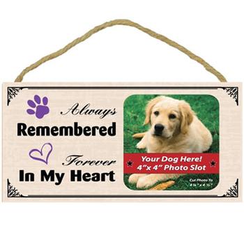 Always Remembered, Forever in my Heart Wood Frame Sign with Photo Slot