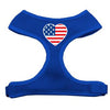 American Flag Heart Dog Harness - Blue