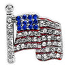 American Flag Slider Dog Collar Charm