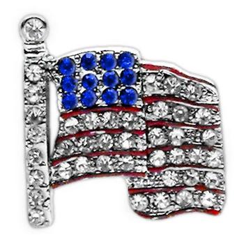 American Flag Slider Dog Collar Charm