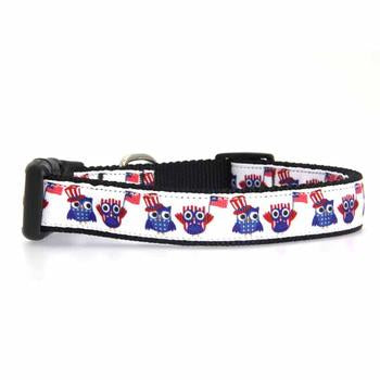 American Owls Ribbon Dog Collar