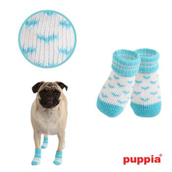 Angel Heart Dog Socks by Puppia - Blue