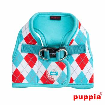 Argyle Dog Harness Vest by Puppia - Aqua