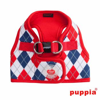 Argyle Dog Harness Vest by Puppia - Red