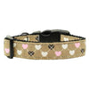 Argyle Hearts Dog Collar - Tan