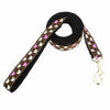 Argyle Hearts Dog Leash - Brown