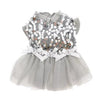 Aria Party Dog Dress - Silver