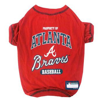 Atlanta Braves Dog T-Shirt - Red