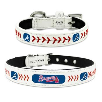 Atlanta Braves Leather Dog Collar