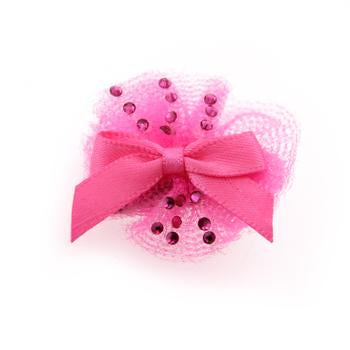 Ballerina Dog Bow with Alligator Clip - Hot Pink