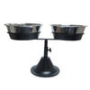 Barstool Adjustable Dog Diner - Double Bowl