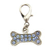 Basic Bone D-Ring Pet Collar Charm by FouFou Dog - Blue