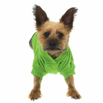 Basic Dog Hoodie - Parrot Green