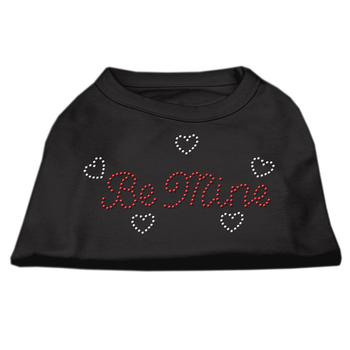 Be Mine Rhinestone Dog Tank - Black