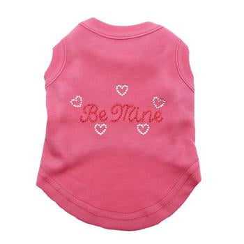 Be Mine Rhinestone Dog Tank - Bright Pink