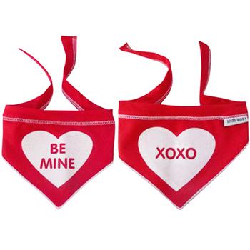 Be Mine/XOXO Reversible Dog Scarf - Red