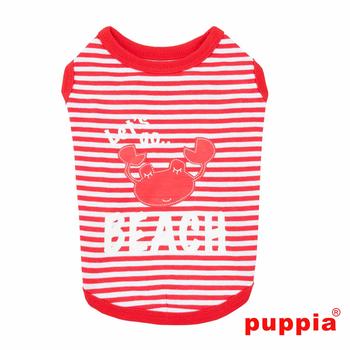 Beach Party Dog Shirt by Puppia - Red