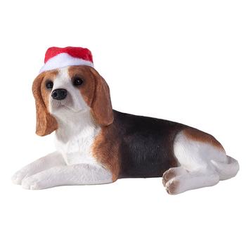 Beagle Christmas Ornament - Lying