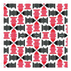 Fire Hydrant Dog Bandana - Red/Black