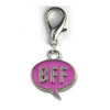 BFF! Dog Collar Charm - Pink