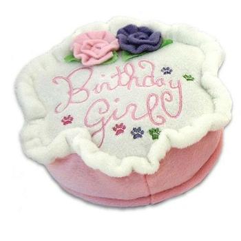 Birthday Girl Cake Plush Dog Toy