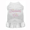 Birthday Girl Rhinestone Dog Dress - White