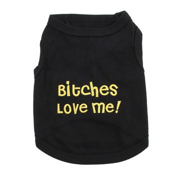 Bitches Love Me Dog Tank by Parisian Pet - Black