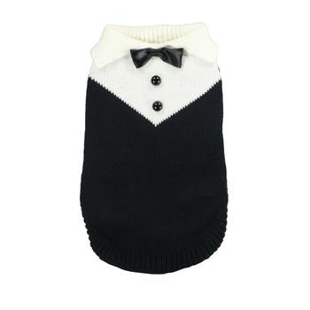 Black Tux Dog Sweater by Hip Doggie